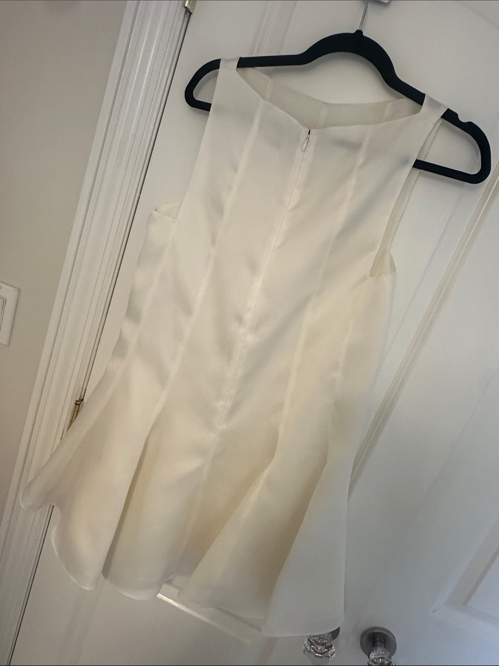 KHAITE Ivory Silk Flared Minidress - Picture 5 of 6